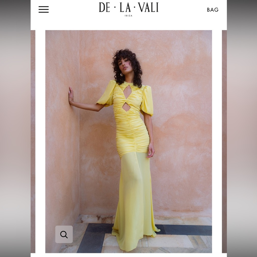 Elegant Yellow Evening Dress